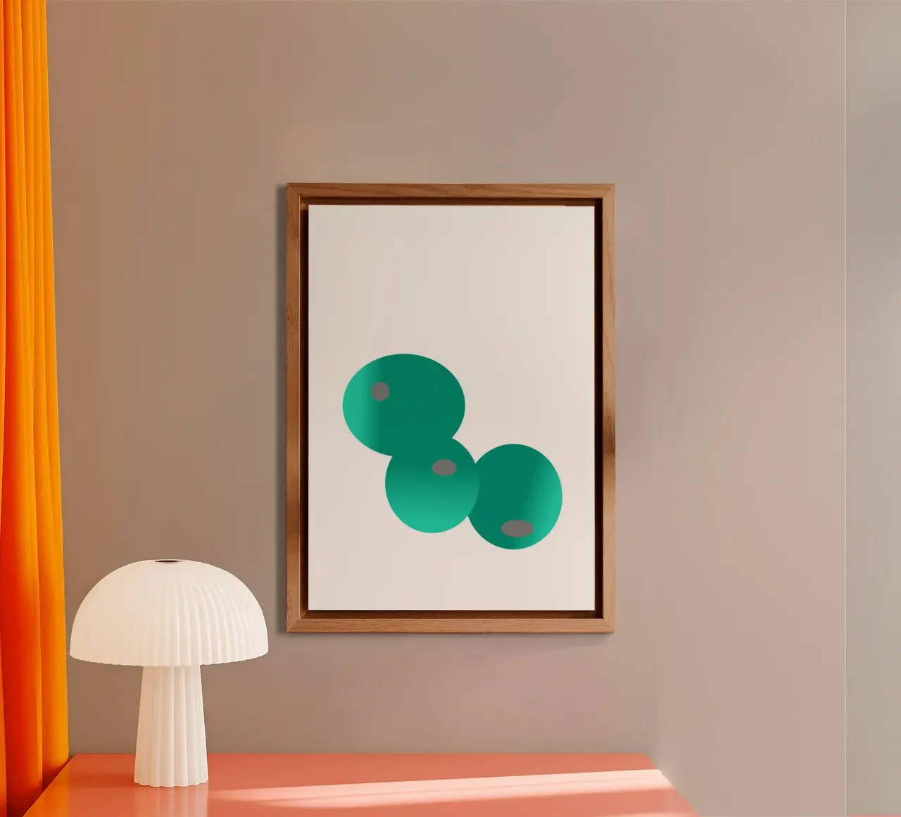 Tre palline verdi e blu alluminio dibond da Something for you