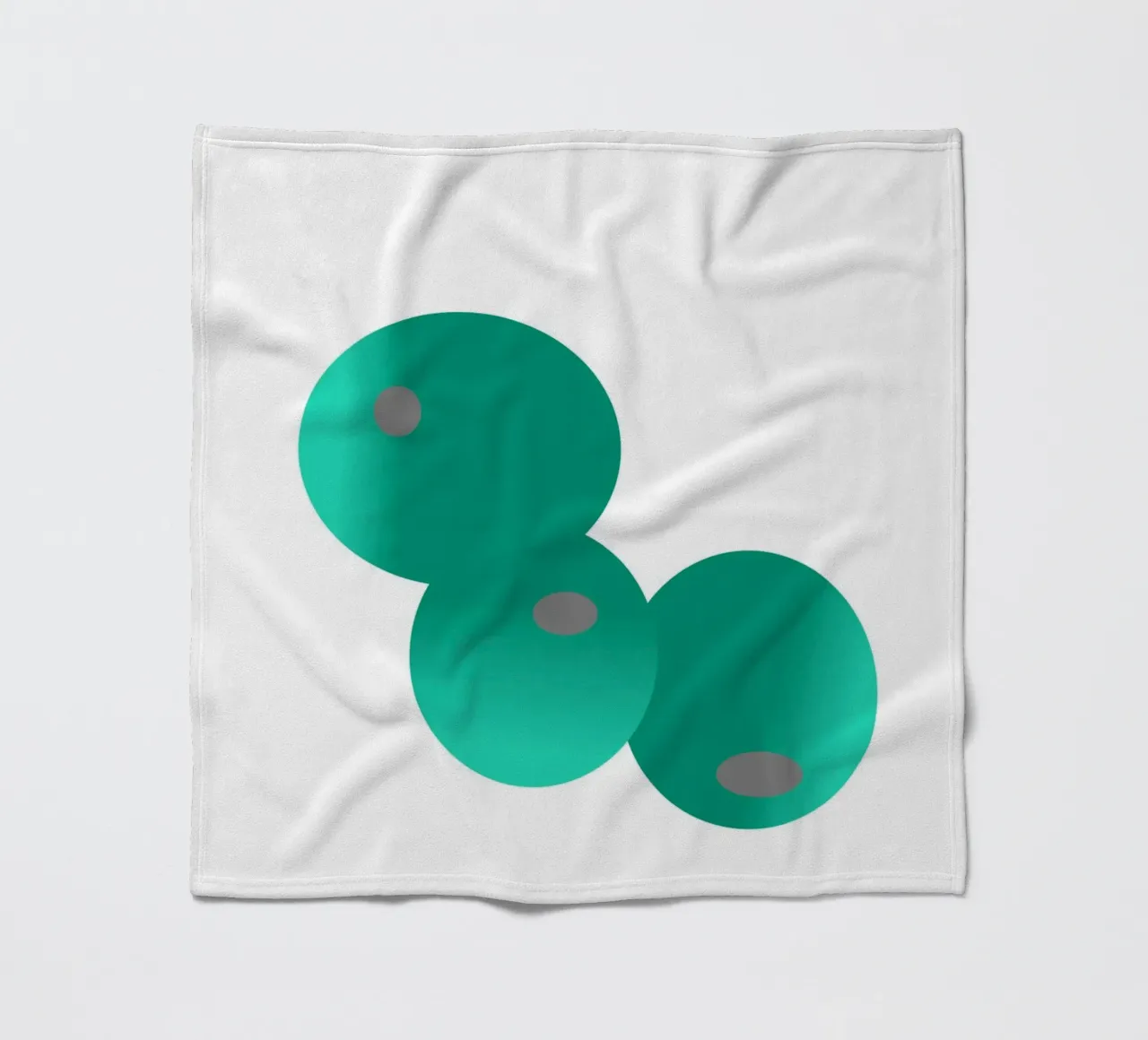 Tre palline verdi e blu coperta in pile da Something for you