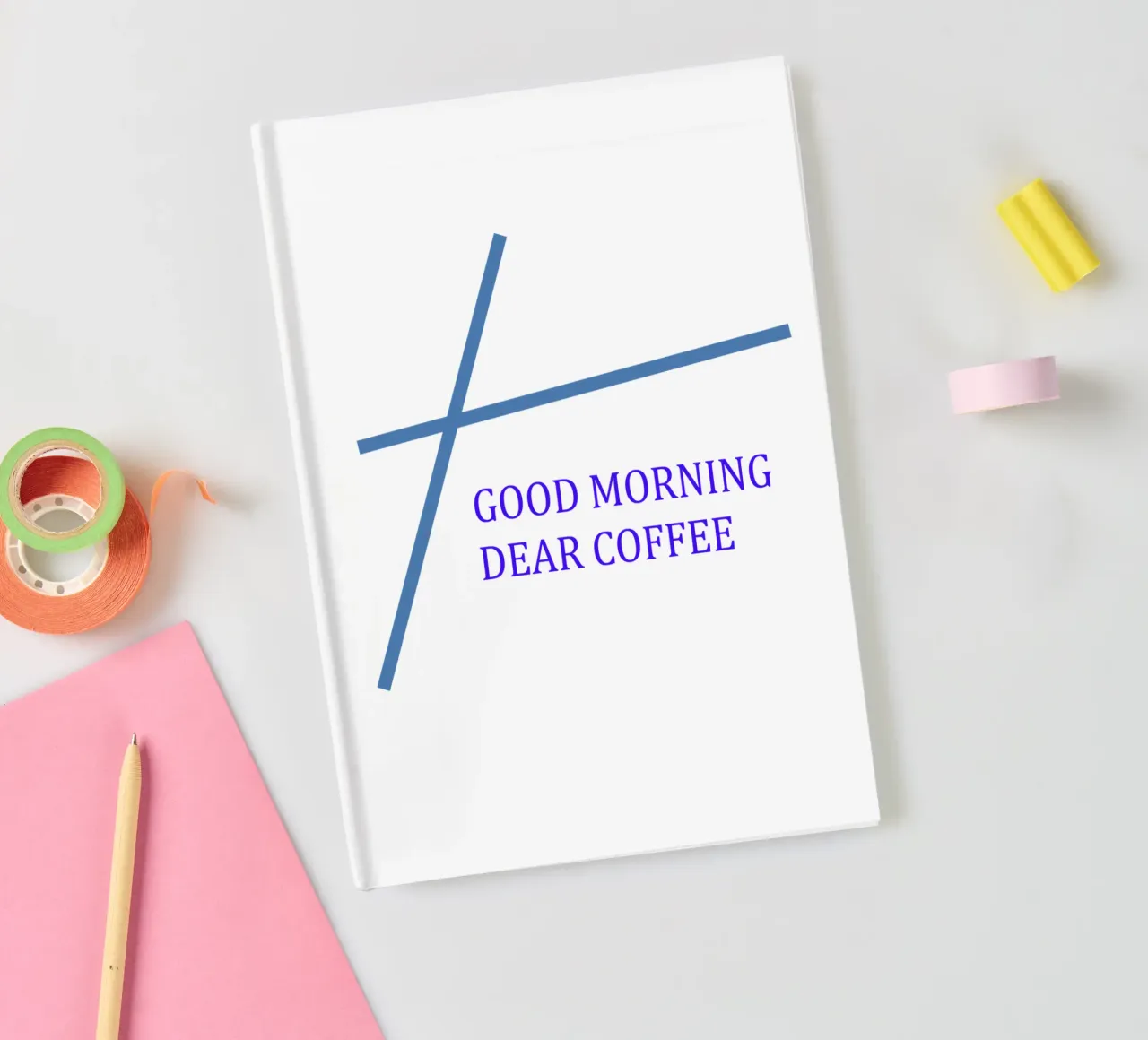 Graphic pattern with slogan notebook by Something for you