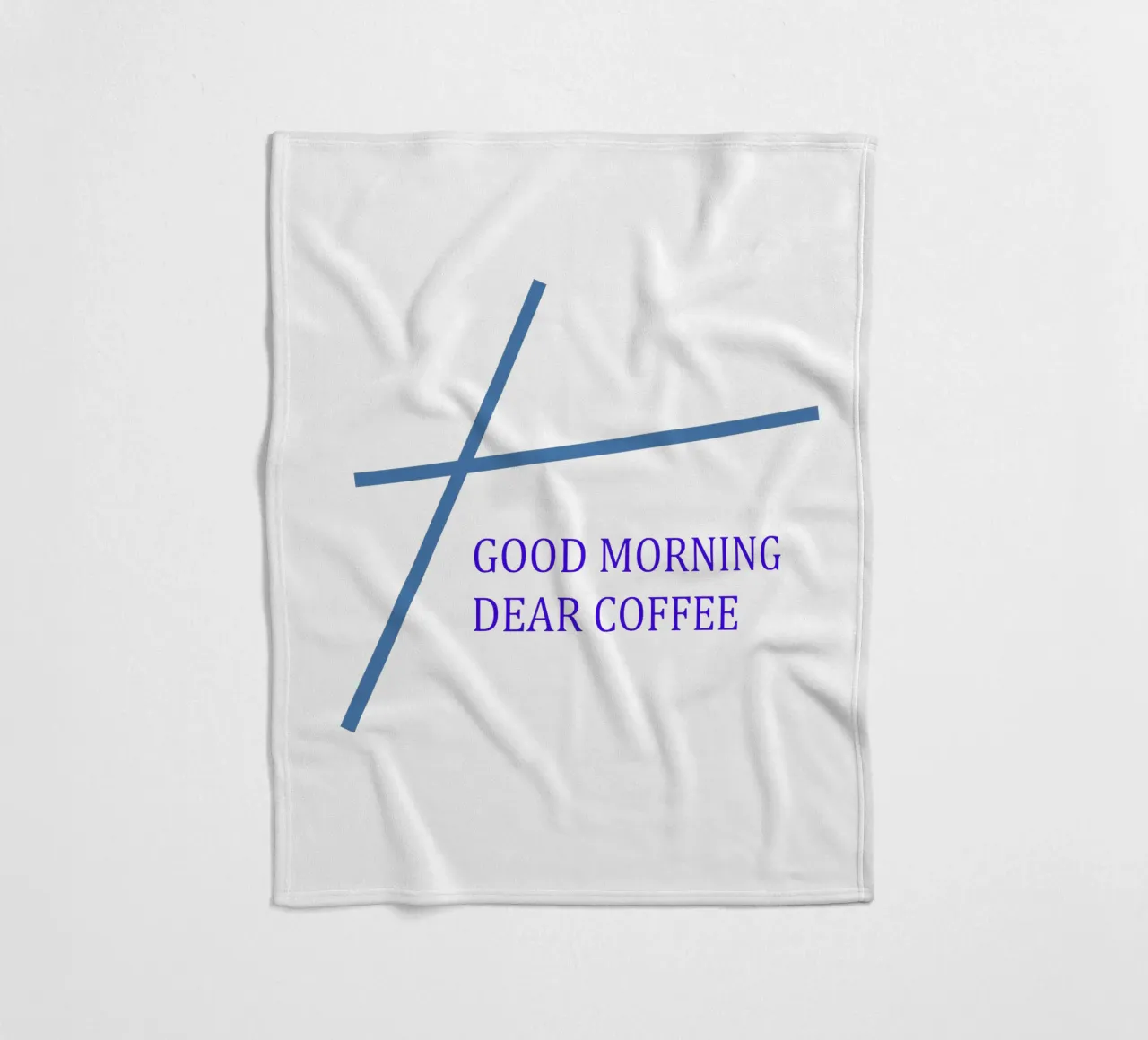 Motivo grafico con slogan coperta in pile da Something for you