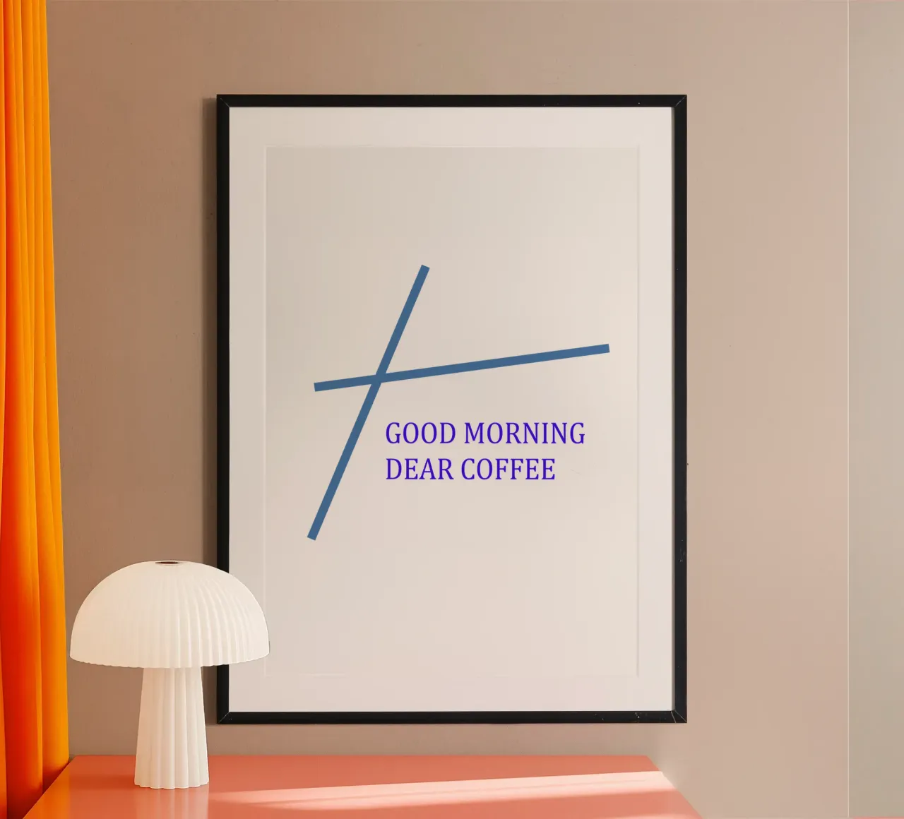 Patrón gráfico con eslogan poster con marco de aluminio de Something for you