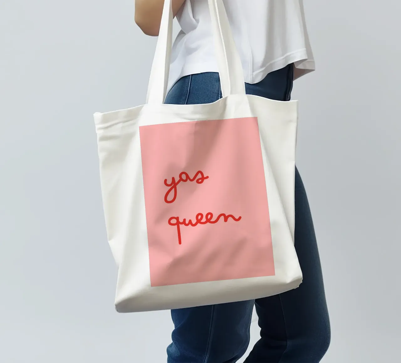 Yas Queen | Bold & Empowering Statement Print borsa in juta da PrintCessStudio
