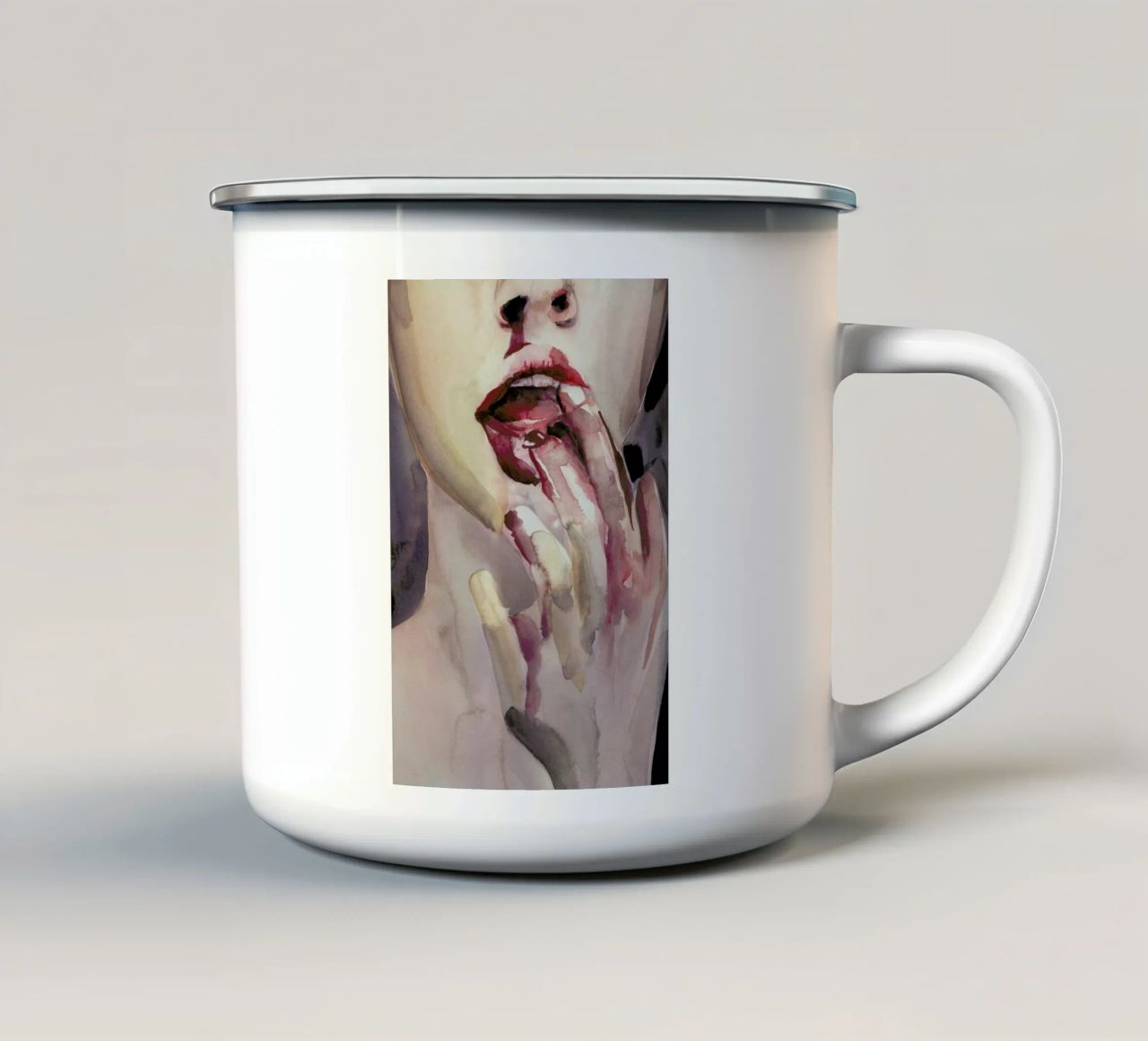 Bombastic Twaddle tazza in smalto da Victoria Verbaan