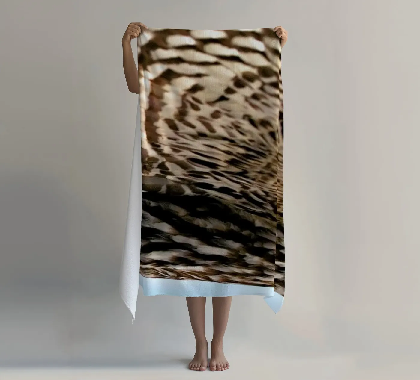 Owl beach towel by Charlotte Curd