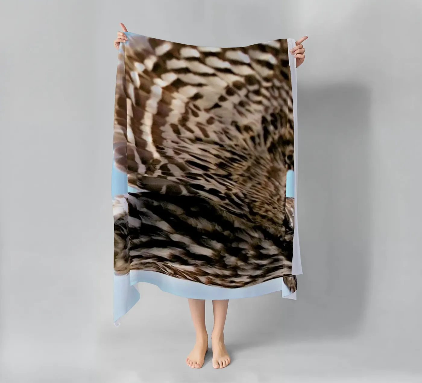 Owl beach towel by Charlotte Curd