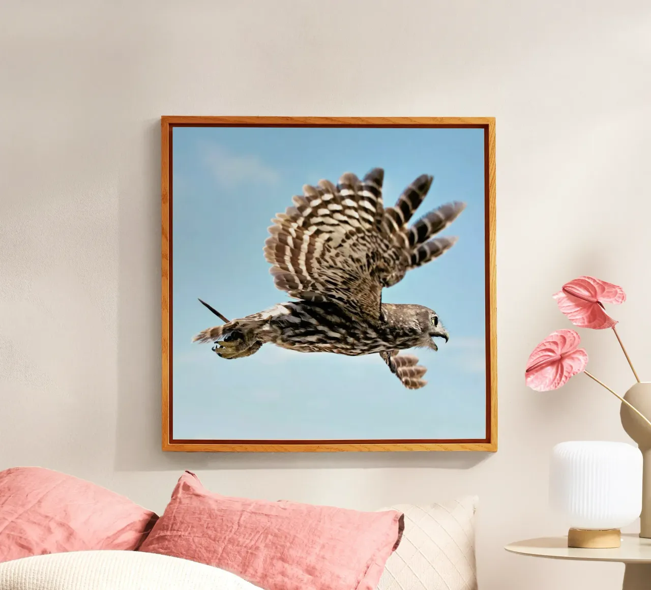 Owl acryl van Charlotte Curd