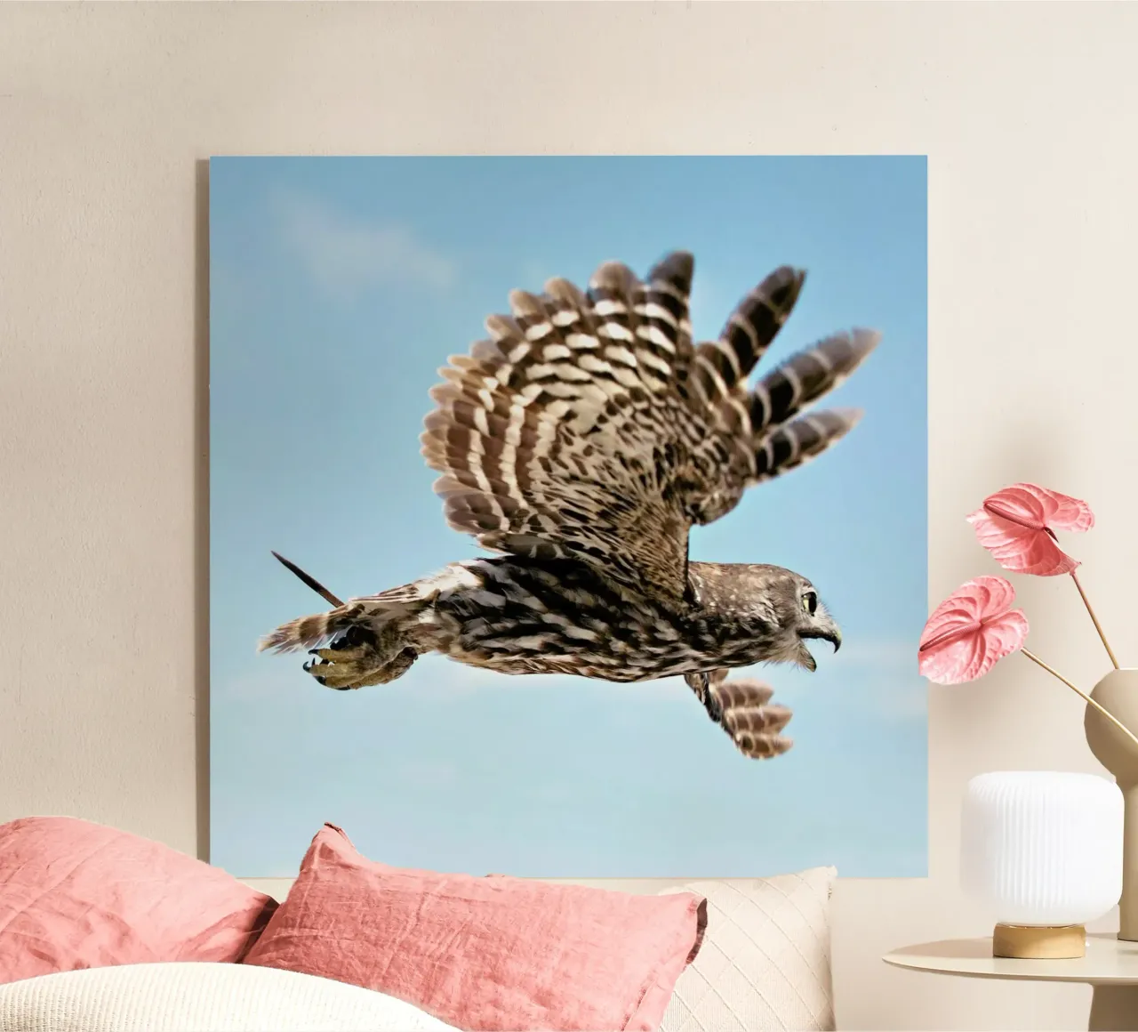 Owl acryl van Charlotte Curd