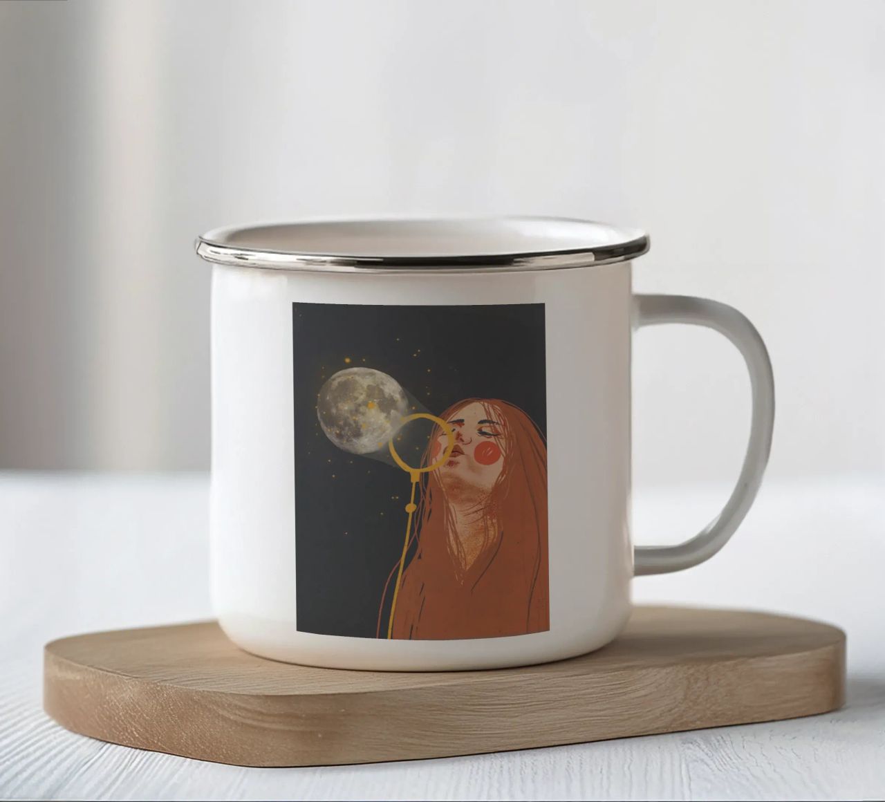 Moon Creatress tazza in smalto da GigiRosado