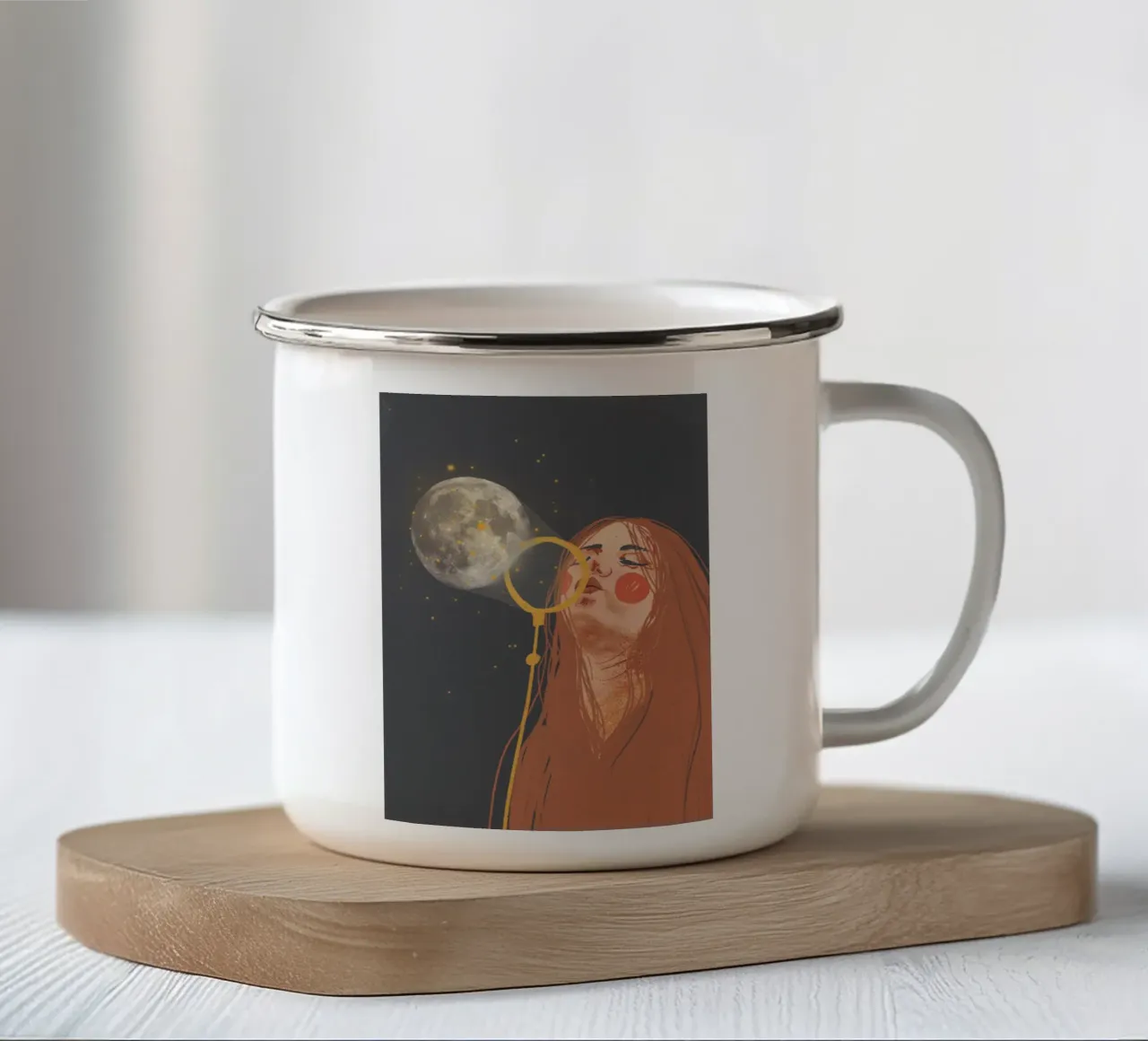 Moon Creatress tazza in smalto da GigiRosado