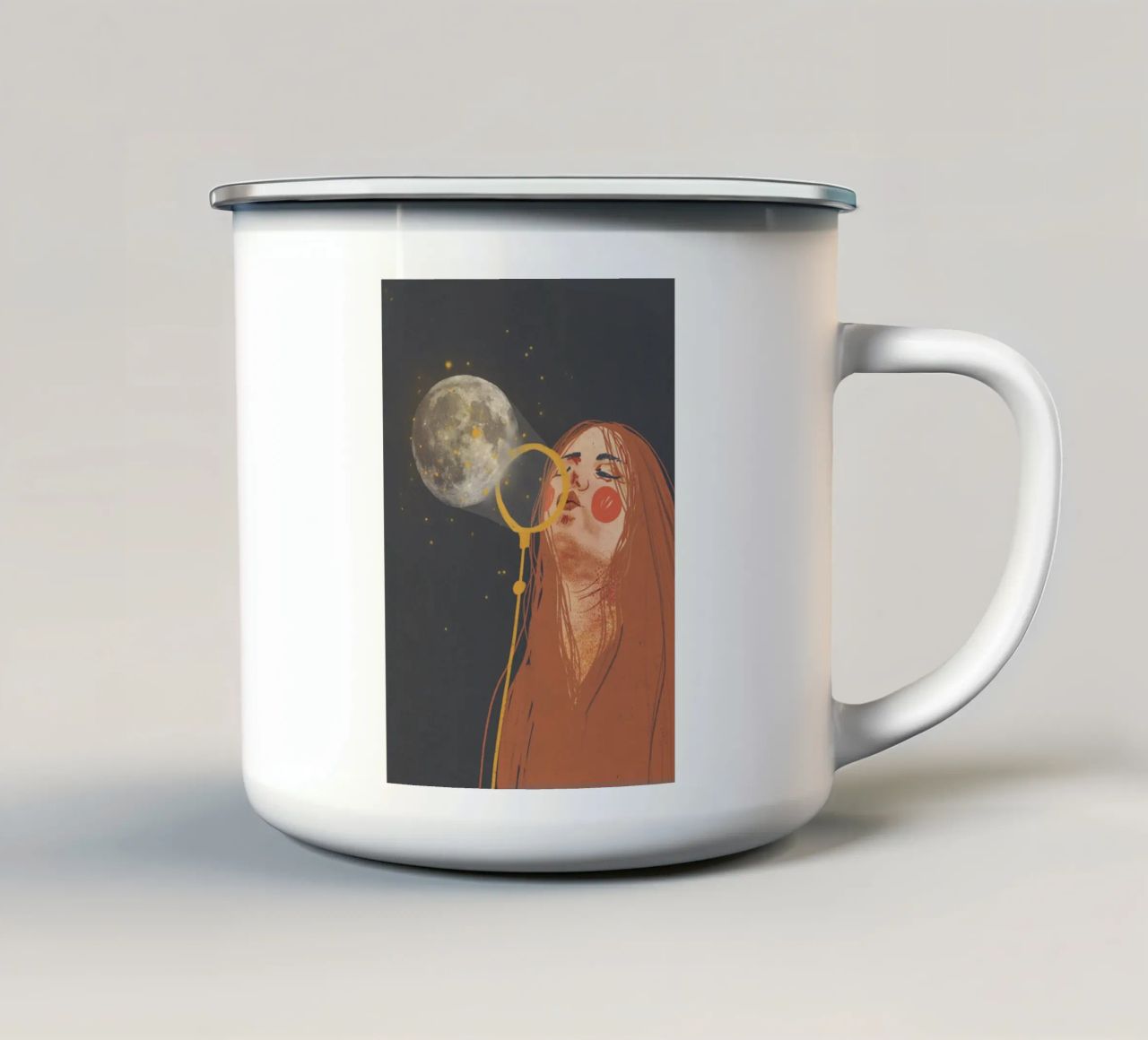 Moon Creatress tazza in smalto da GigiRosado