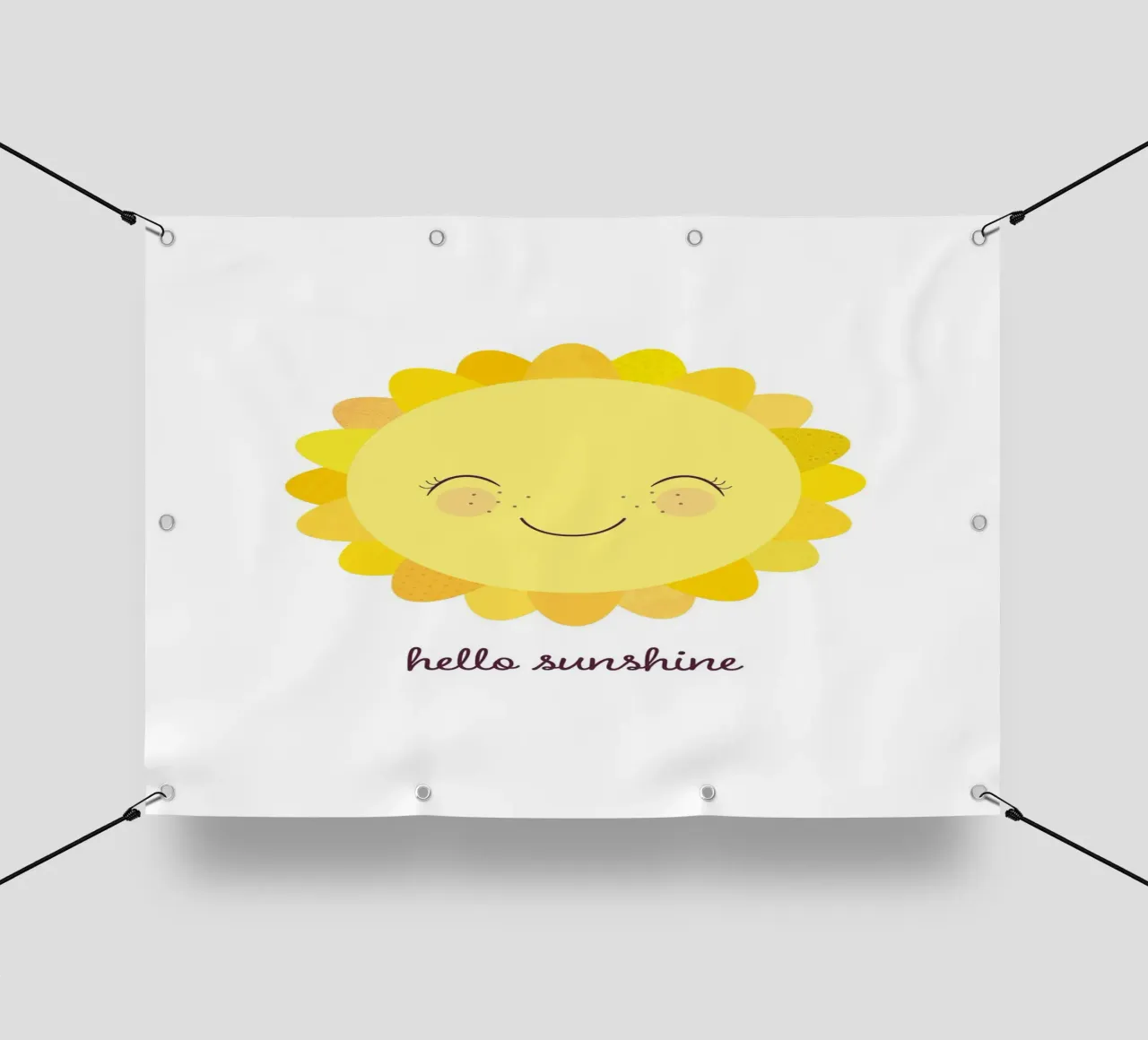 Hello Sunshine - Sole sorridente telo in pvc da JaySan Studio