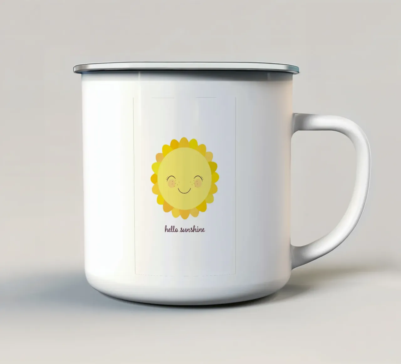 Hello Sunshine - Sole sorridente tazza in smalto da JaySan Studio