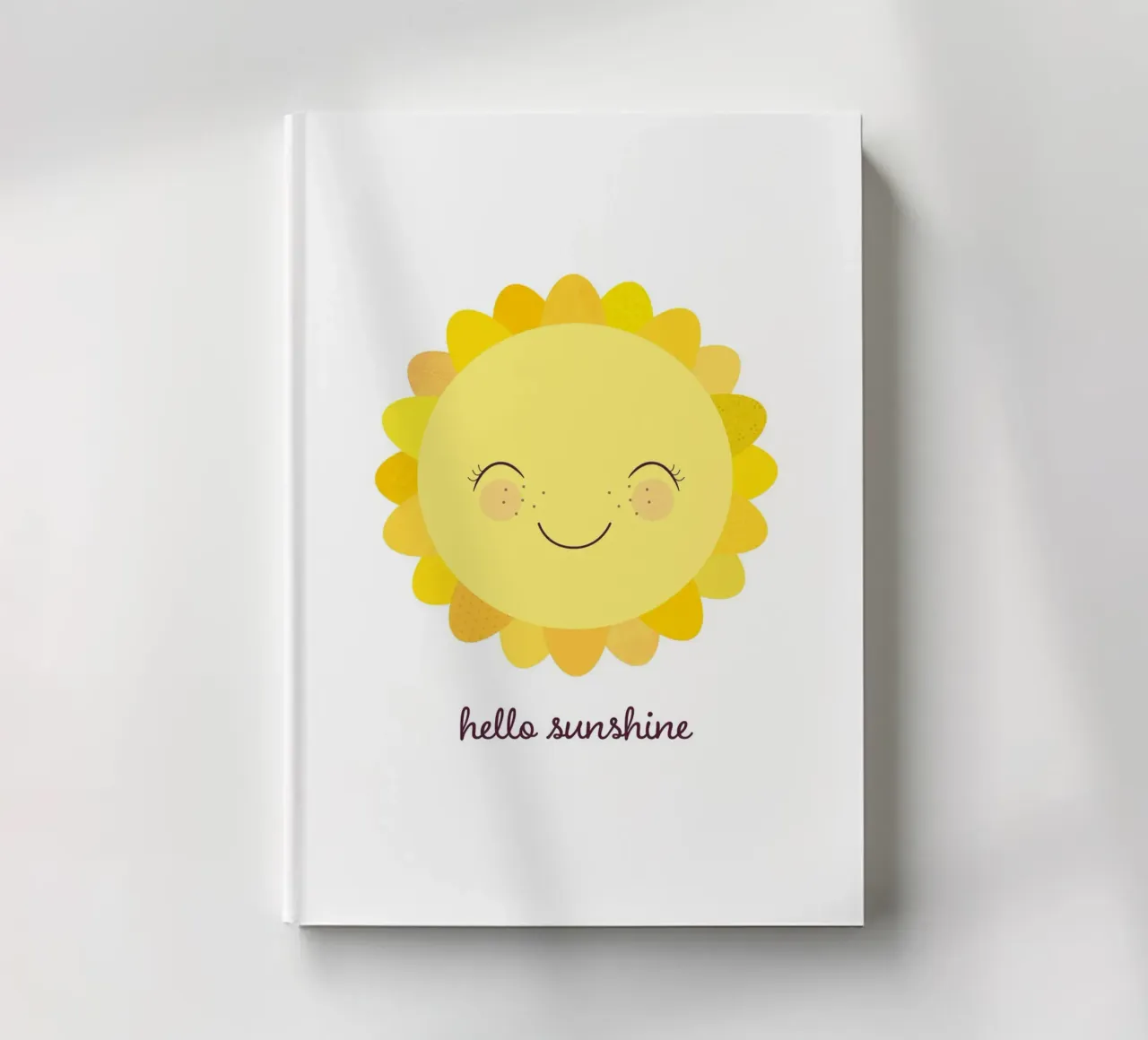 Hello Sunshine – Smiling sun notebook by JaySan Studio