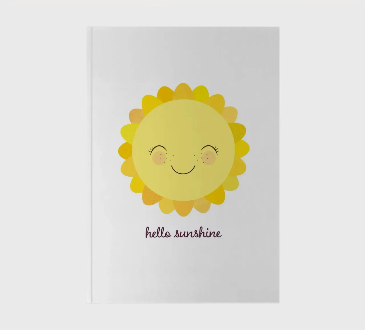 Hello Sunshine – Smiling sun notebook by JaySan Studio