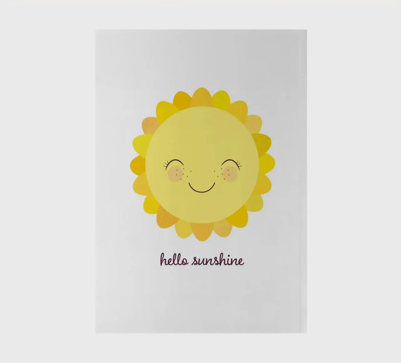 Hello Sunshine – Smiling sun notebook by JaySan Studio