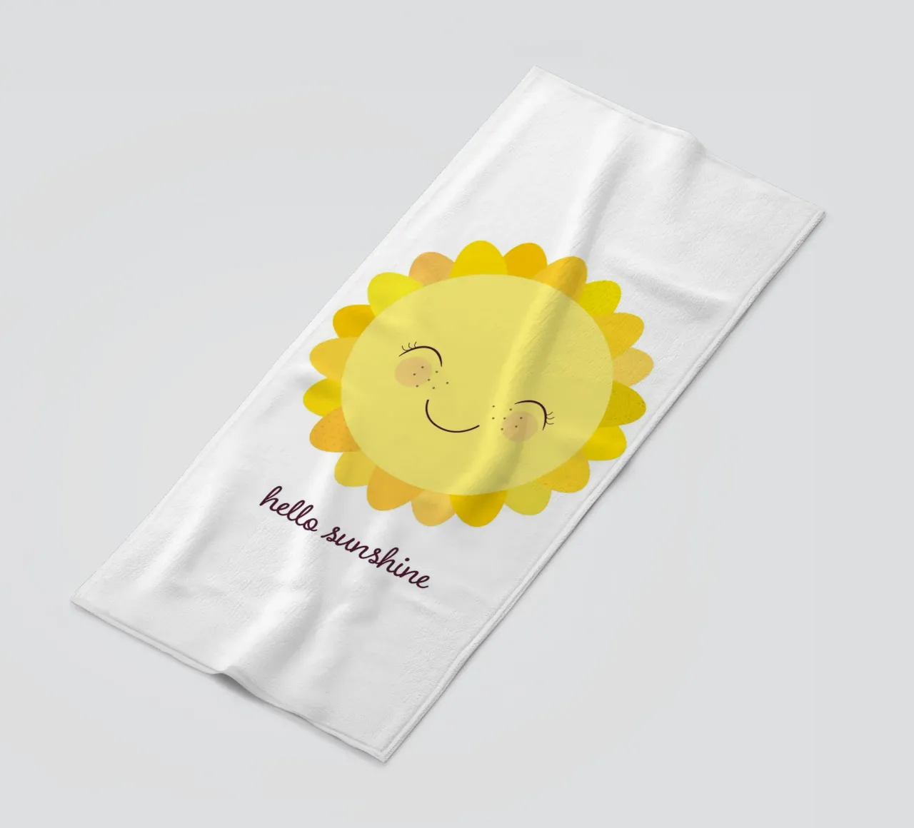 Hello Sunshine - Sole sorridente telo mare da JaySan Studio