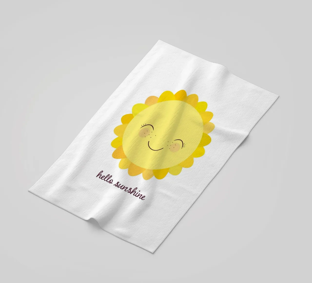 Hello Sunshine - Sole sorridente telo mare da JaySan Studio