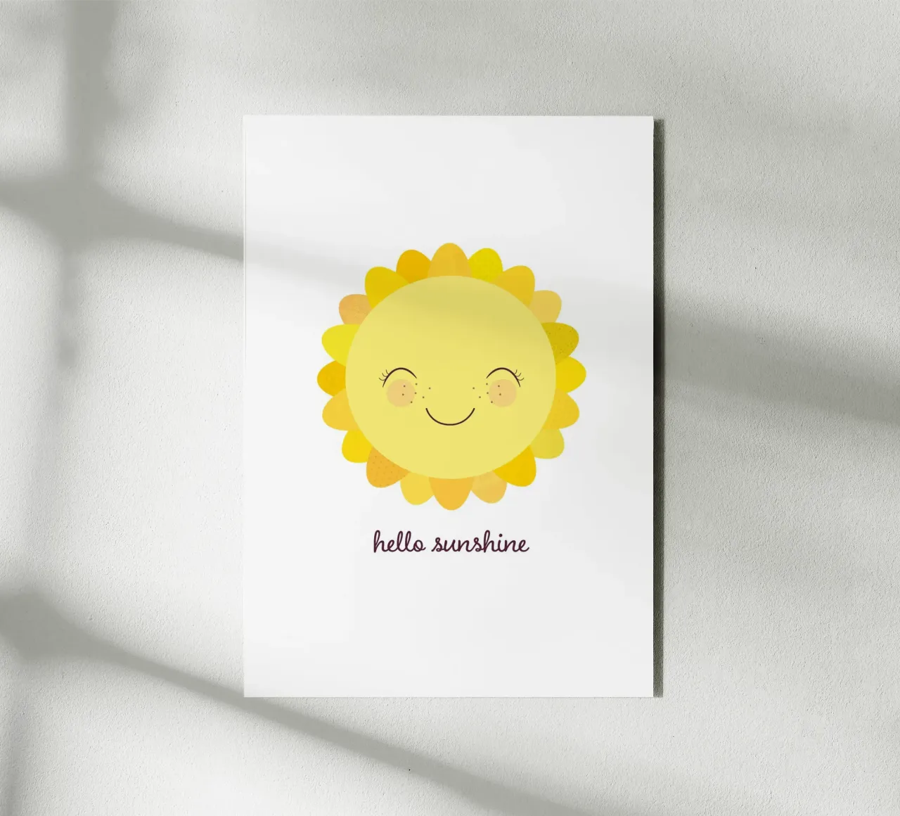 Hello Sunshine - Sole sorridente alluminio dibond da JaySan Studio