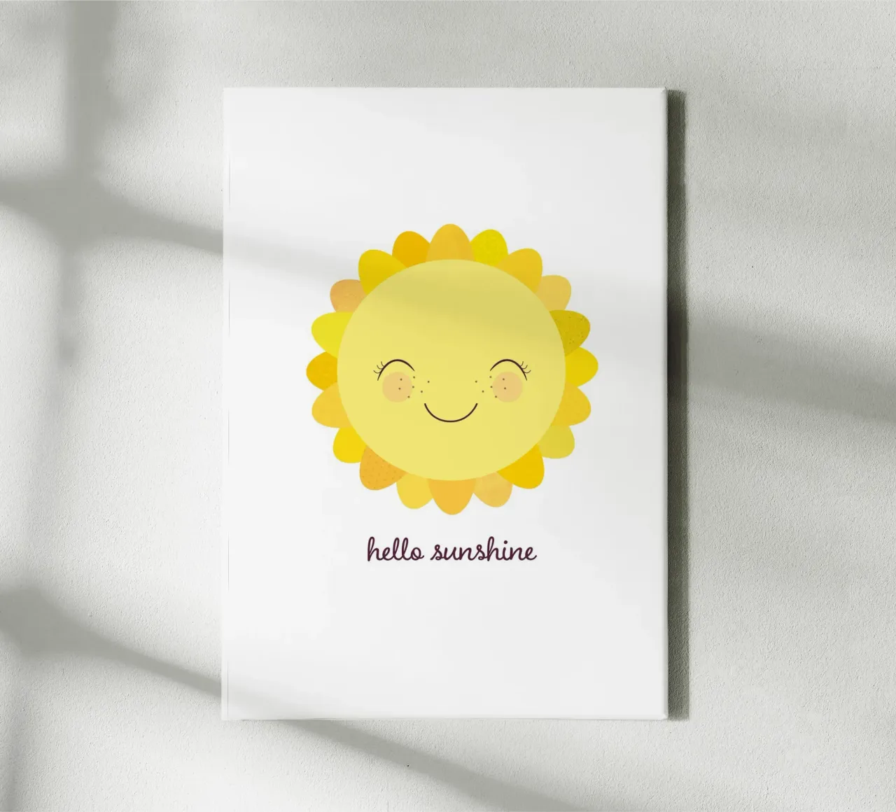 Hello Sunshine - Sole sorridente tela con Cornice a cassetta da JaySan Studio