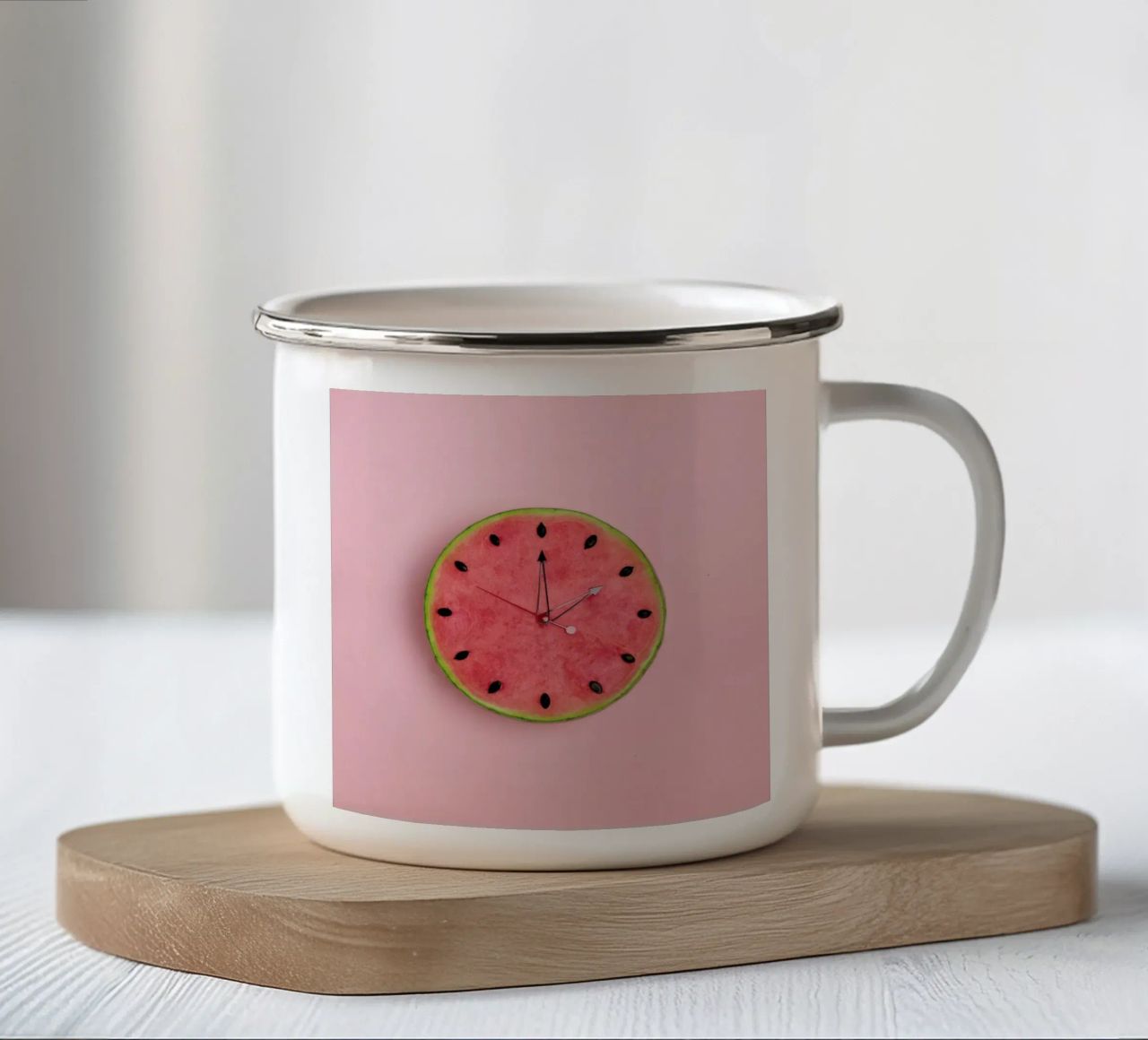 Watermelon Time tazza in smalto da Juj Winn