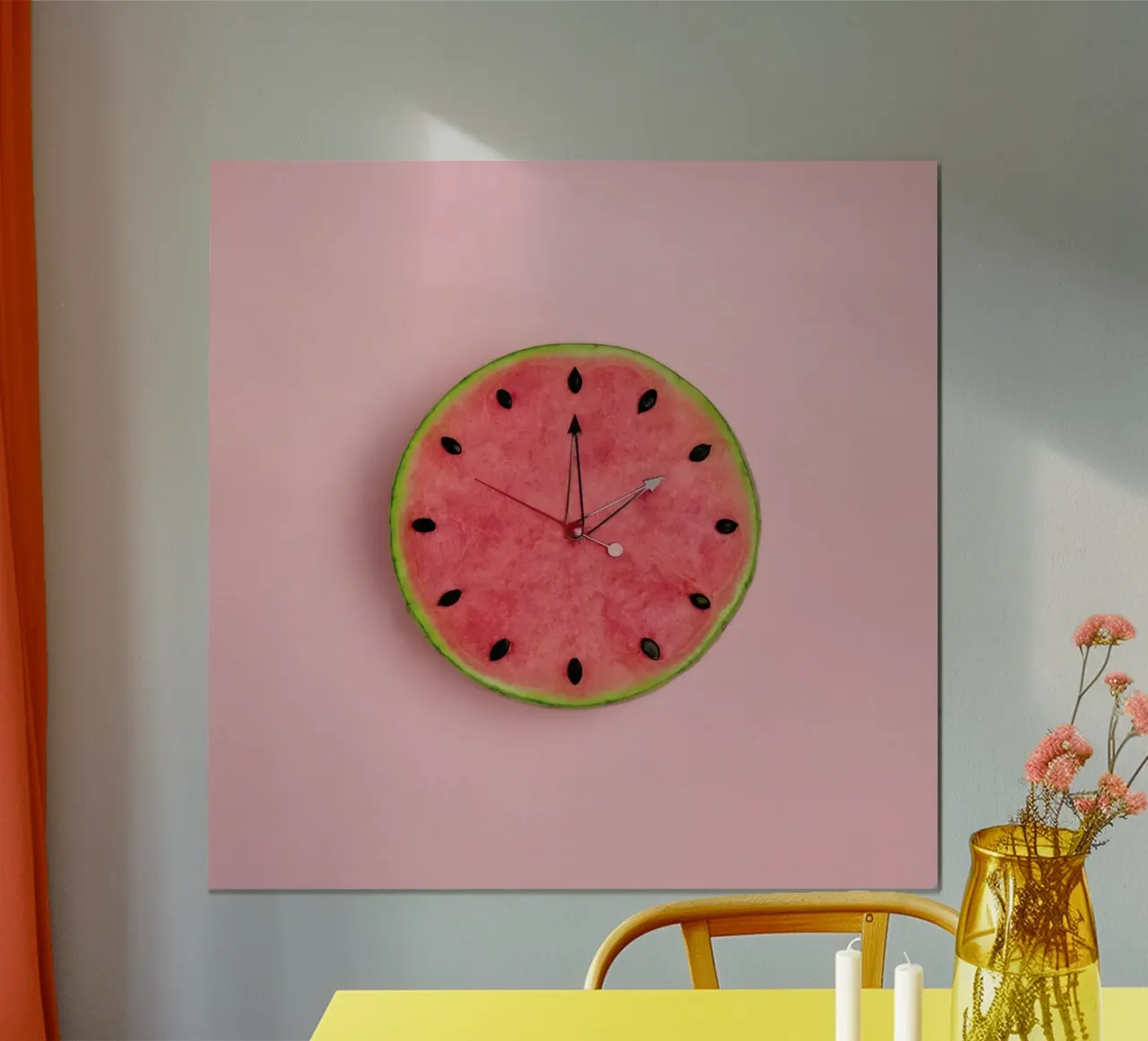 Watermelon Time poster con telaio in alluminio da Juj Winn