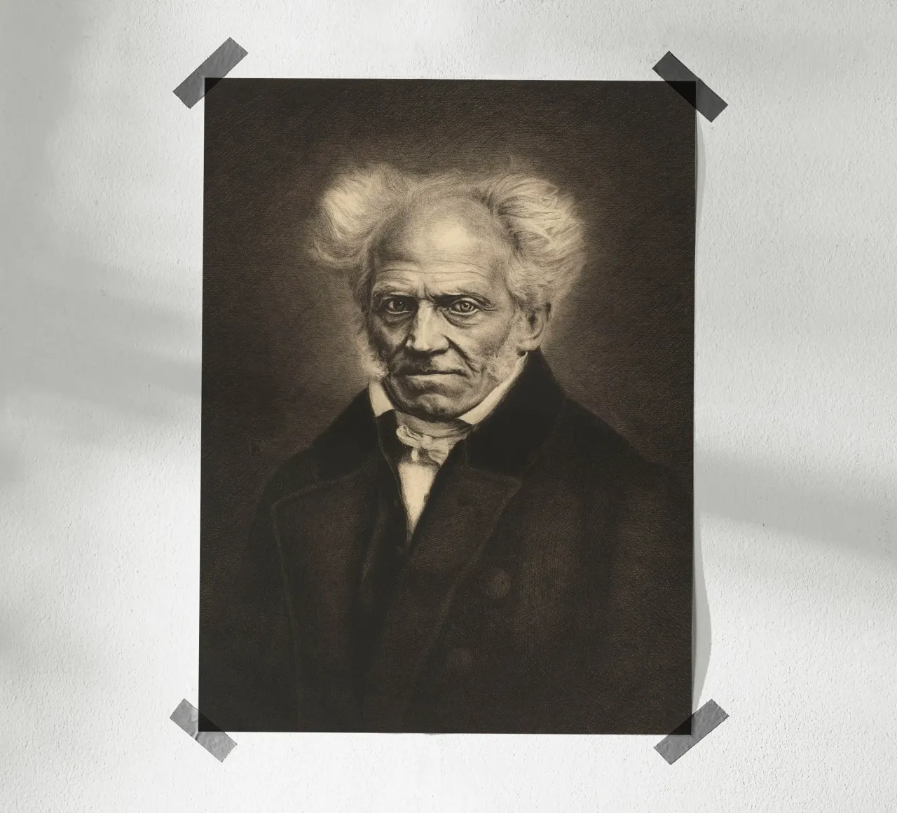 Arthur Schopenhauer Portrait Hahnemühle von apoloprints