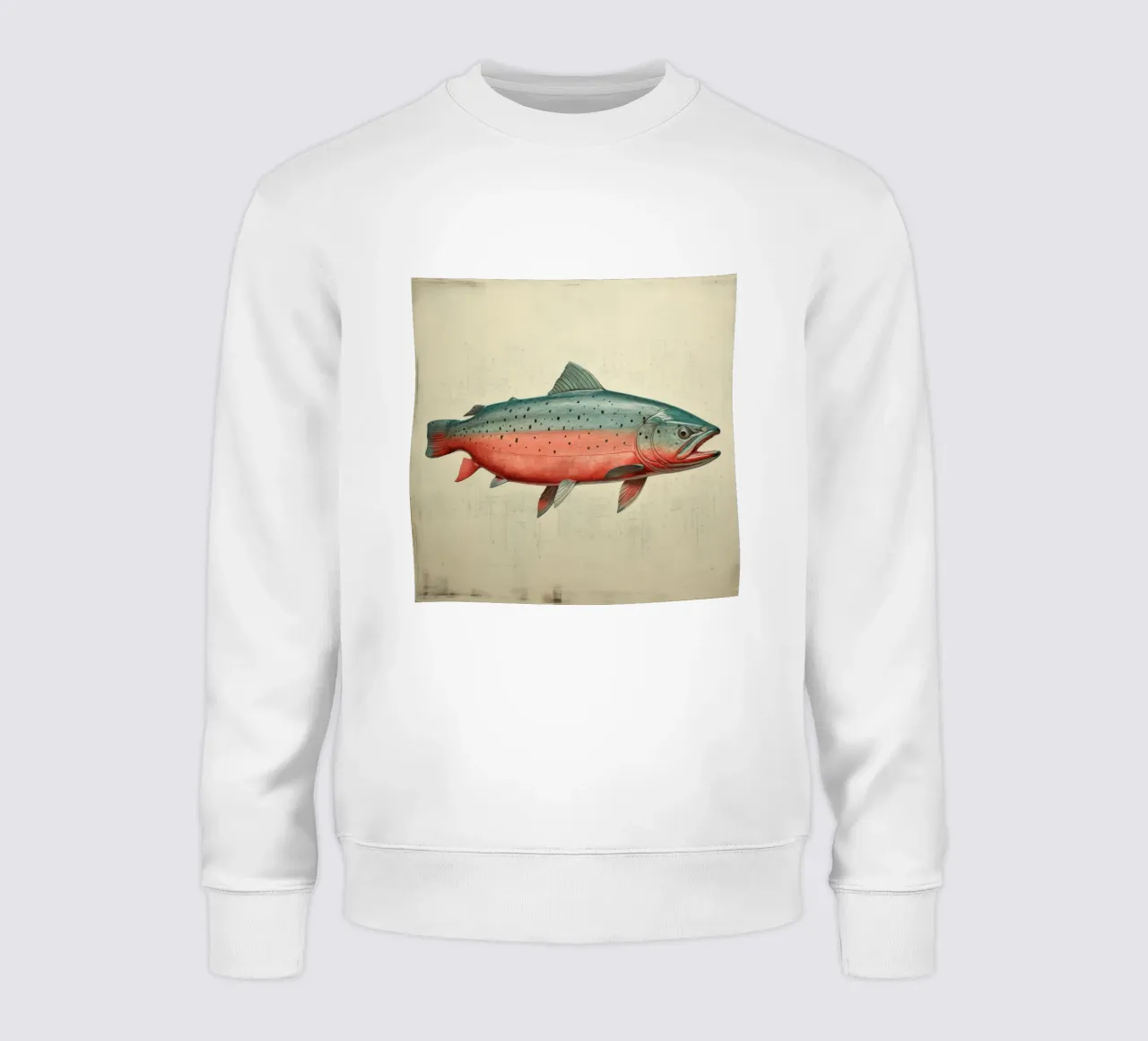 Salmone minimo 2 felpa da Minimal Animal Art