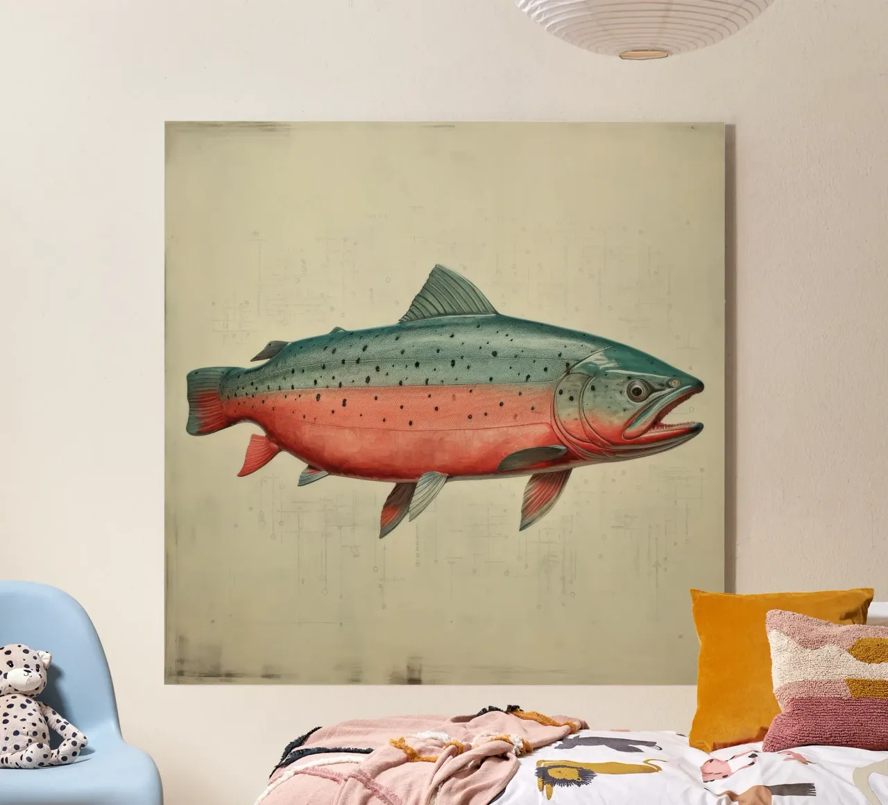 Minimo Salmone plexiglass da Minimal Animal Art