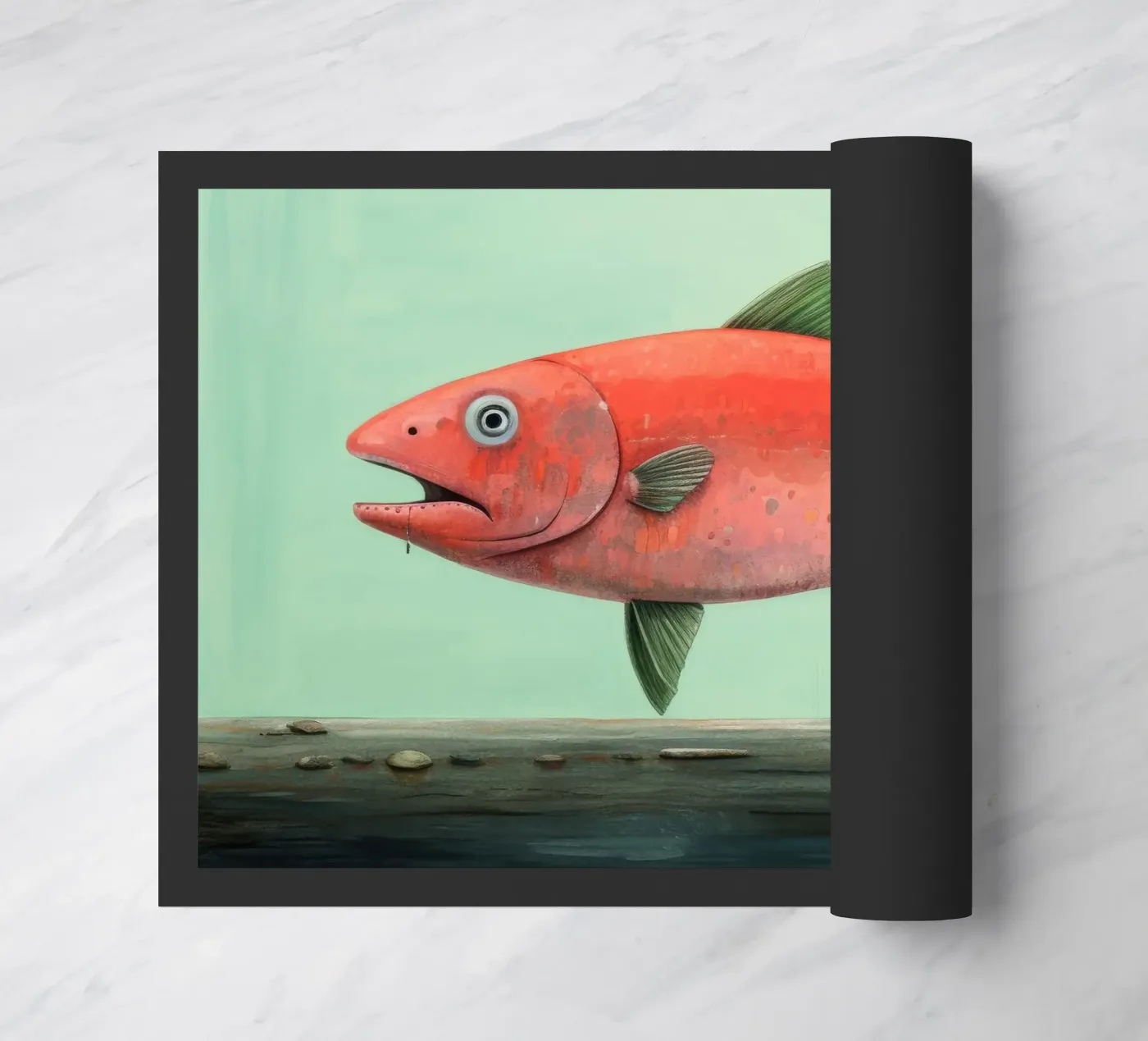 Minimo Salmone zerbino da Minimal Animal Art