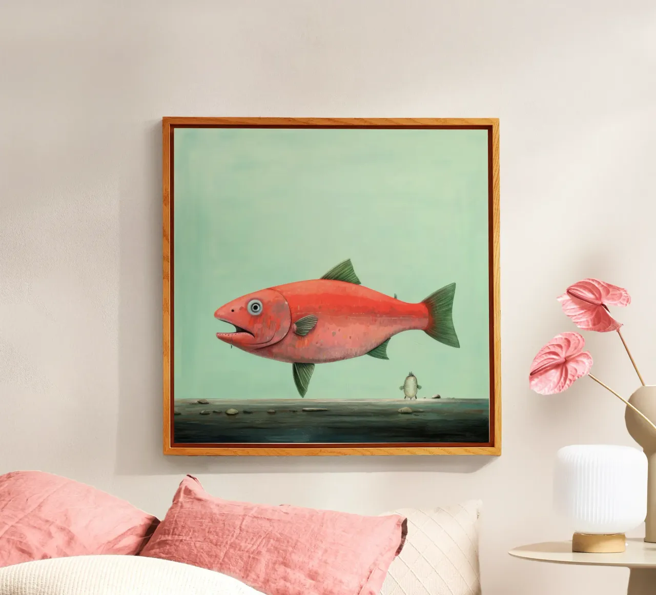 Salmone minimo 4 plexiglass da Minimal Animal Art