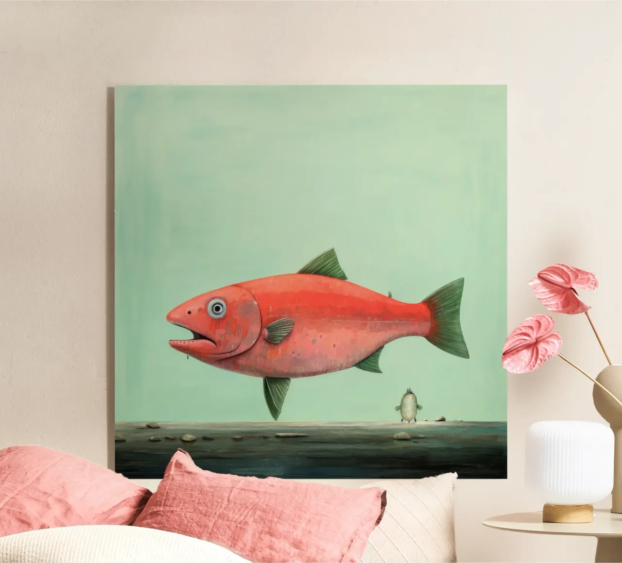 Salmone minimo 4 plexiglass da Minimal Animal Art