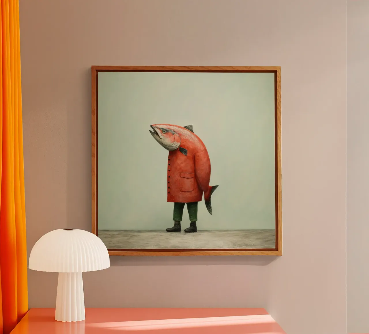 Minimo Salmone plexiglass da Minimal Animal Art