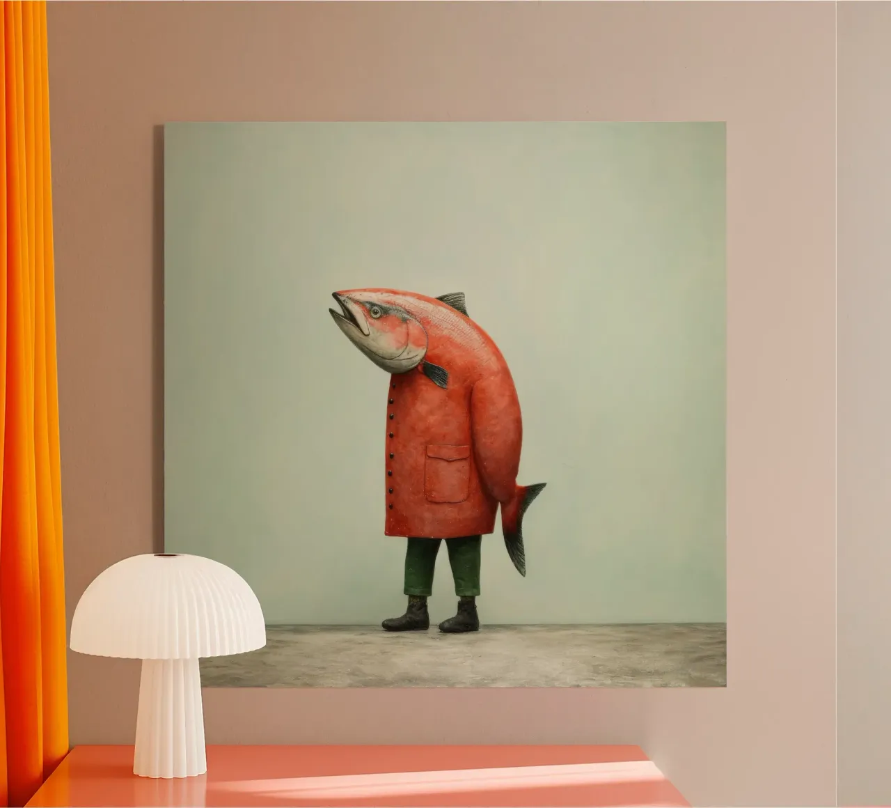 Minimo Salmone plexiglass da Minimal Animal Art