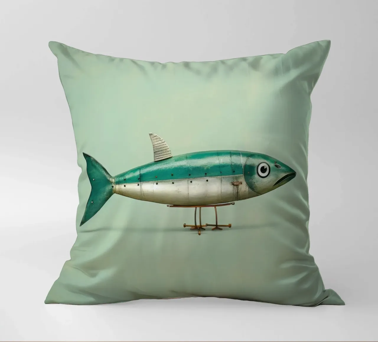 Minimal Sardine 2 cuscino da Minimal Animal Art