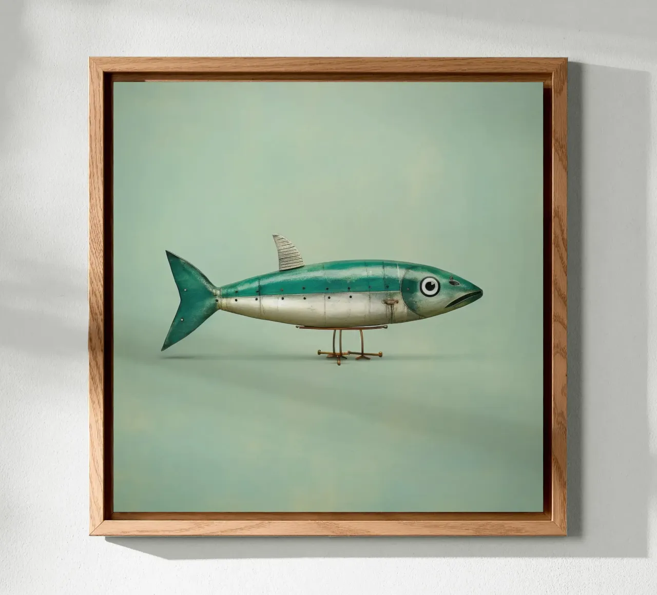 Minimal Sardine 2 alluminio dibond da Minimal Animal Art