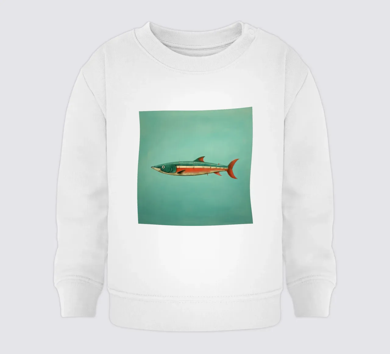 Minimal Sardine 3 felpa neonato da Minimal Animal Art