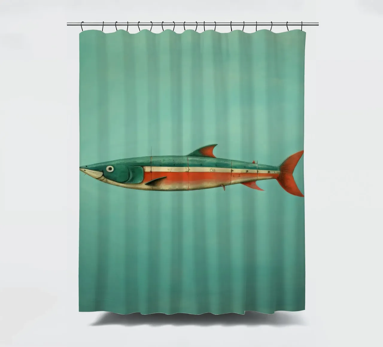 Minimal Sardine 3 tenda da doccia da Minimal Animal Art