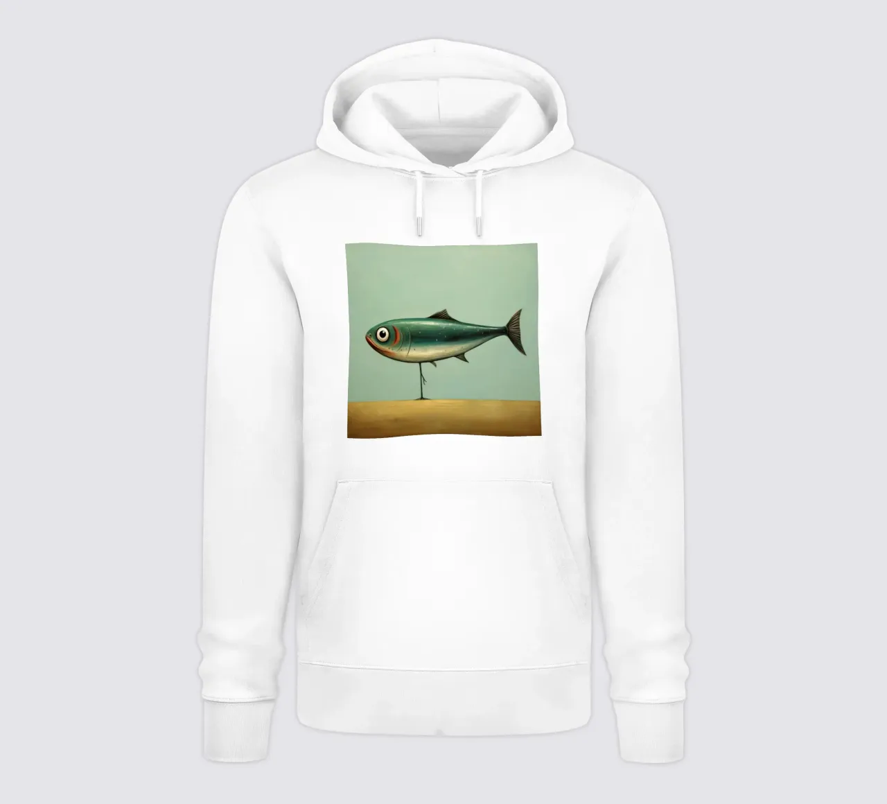 Minimal Sardine 4 felpa con cappuccio da Minimal Animal Art