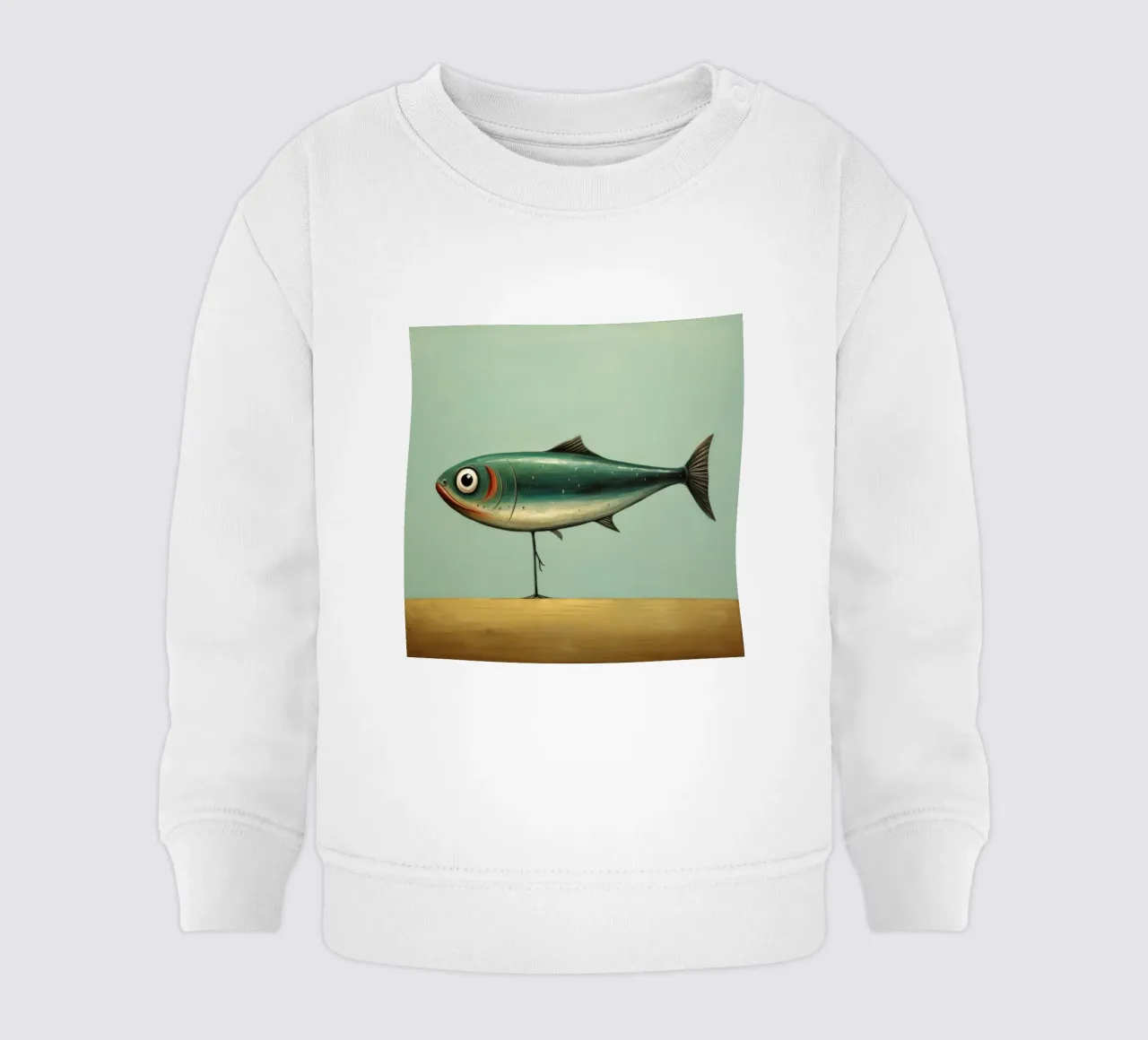 Minimal Sardine 4 felpa neonato da Minimal Animal Art