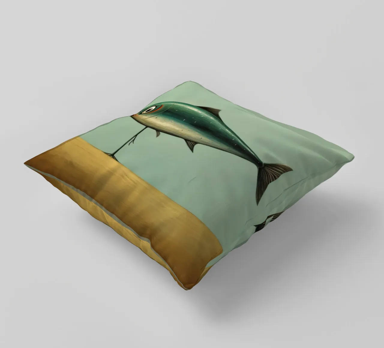 Minimal Sardine 4 cuscino da Minimal Animal Art