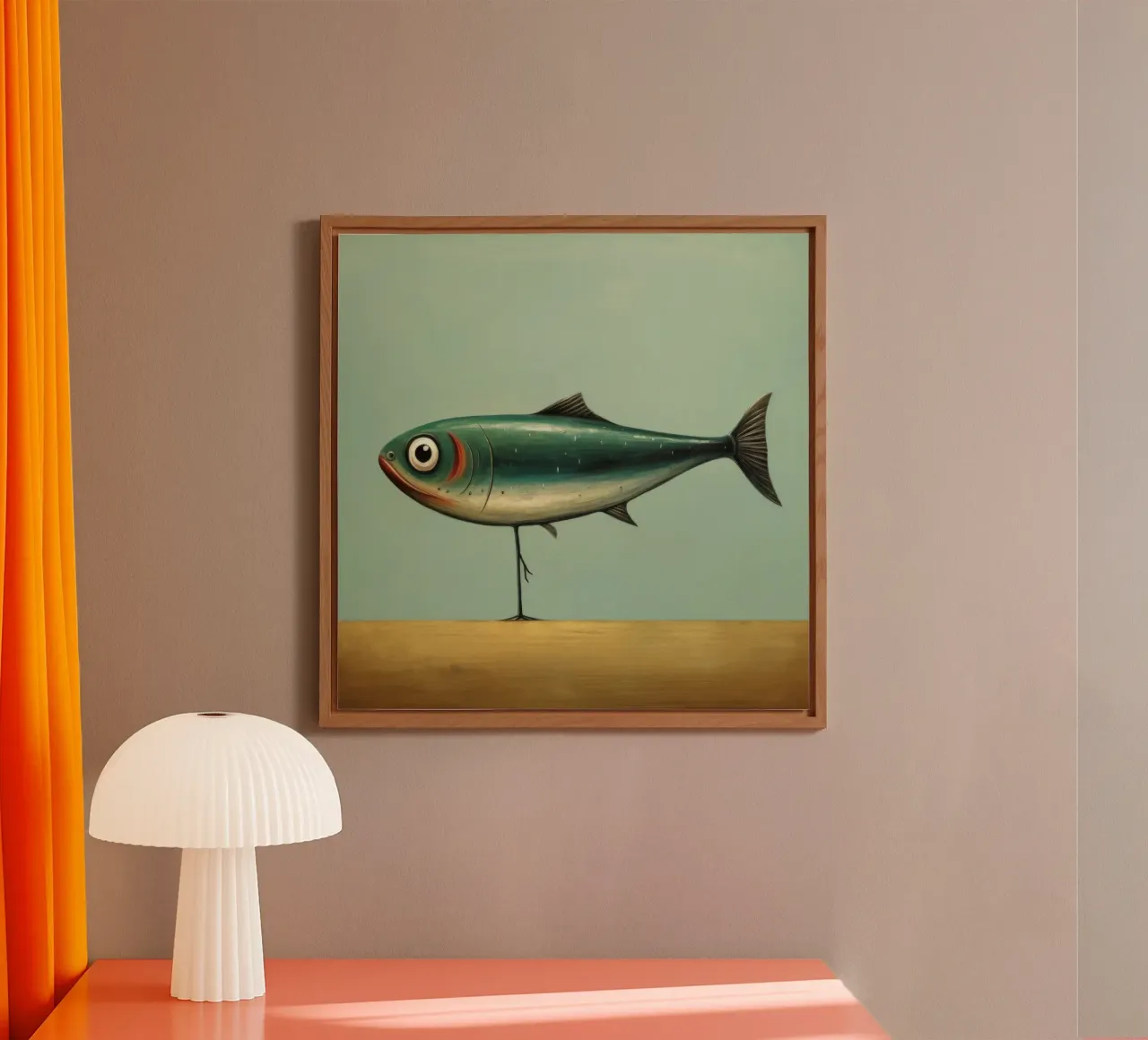 Minimal Sardine 4 alluminio dibond da Minimal Animal Art