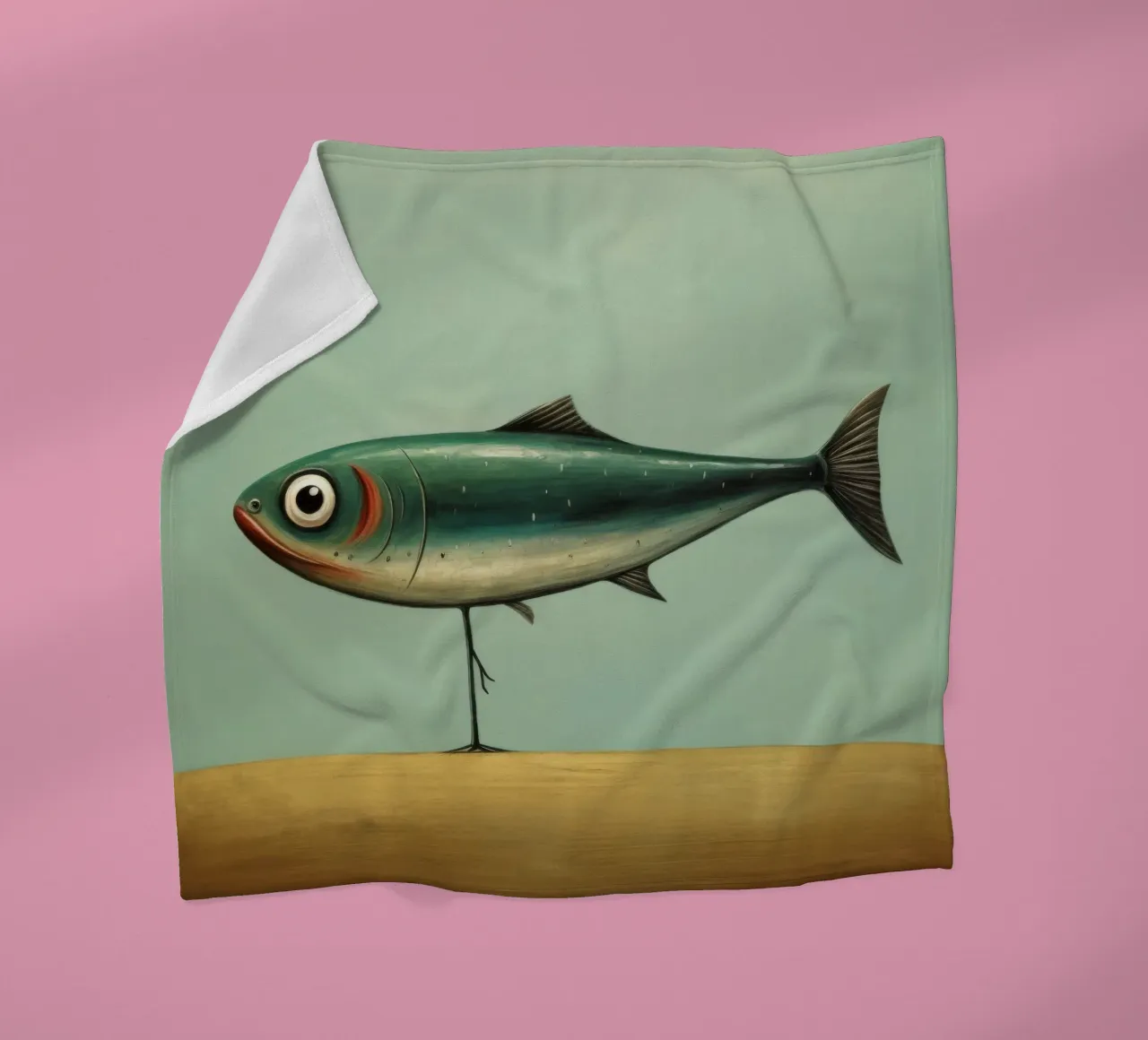 Minimal Sardine 4 coperta in pile da Minimal Animal Art