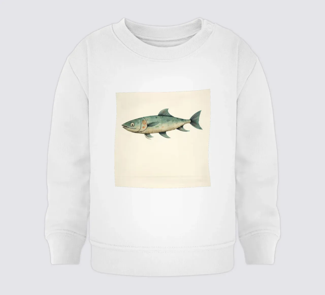 Minimo Sardina 1 felpa neonato da Minimal Animal Art