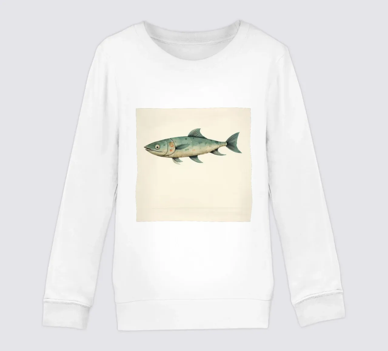 Minimo Sardina 1 felpa bambino da Minimal Animal Art