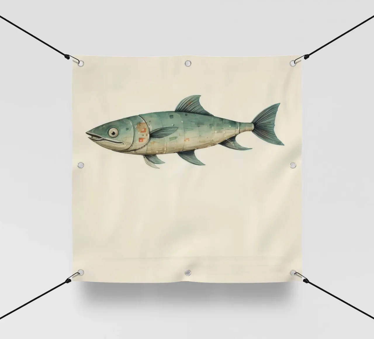 Minimo Sardina 1 telo in pvc da Minimal Animal Art