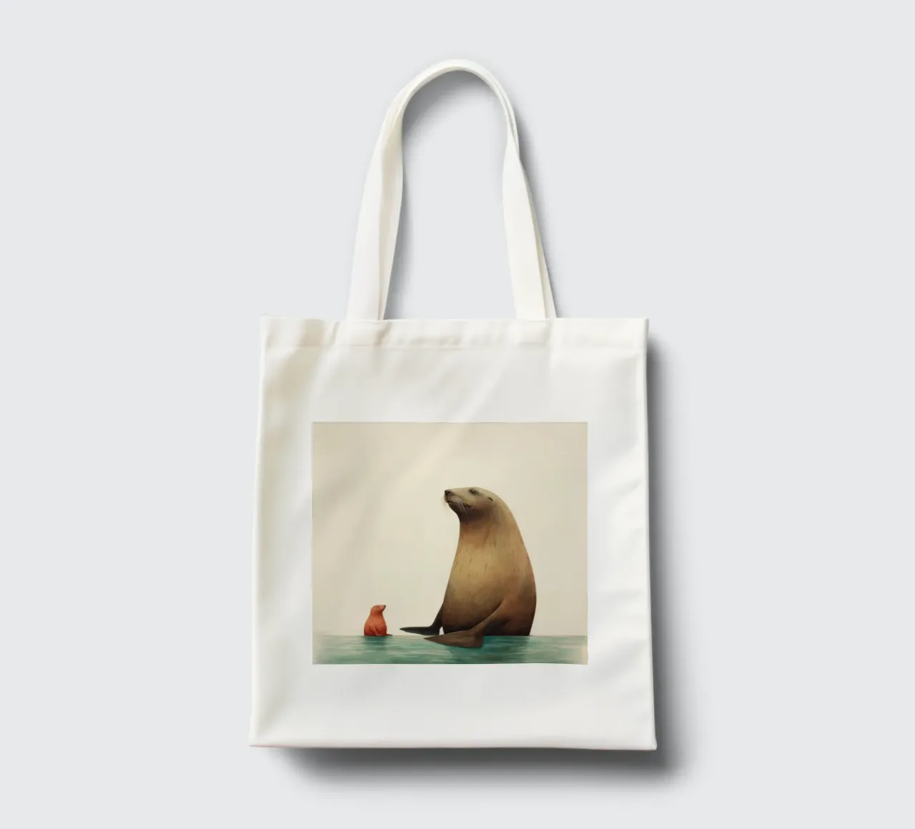 Lion de mer minimal 2 tote bag de Minimal Animal Art