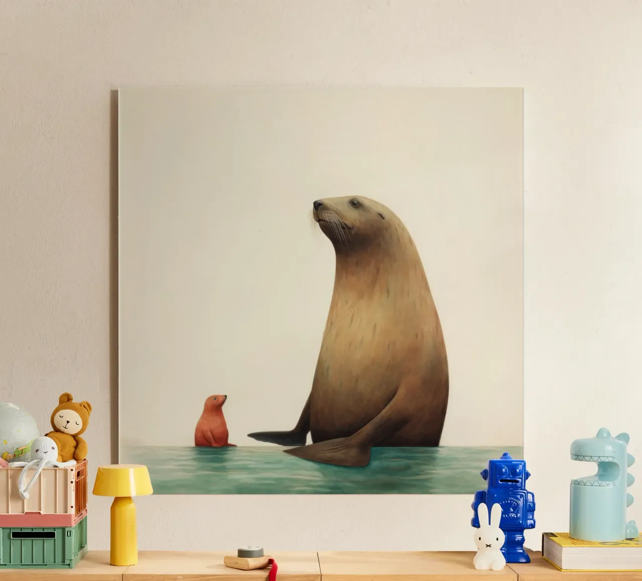Leone marino minimo 2 plexiglass da Minimal Animal Art