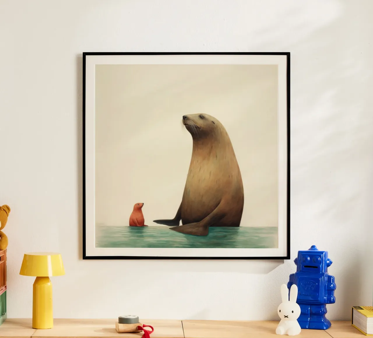 Minimal Sea Lion 2 hahnemühle by Minimal Animal Art