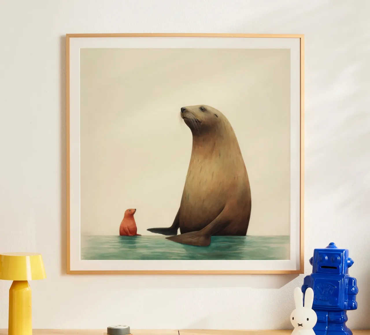 Minimal Sea Lion 2 hahnemühle by Minimal Animal Art