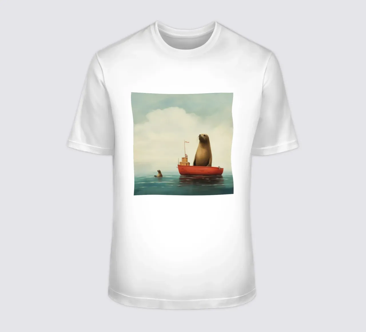 Leone marino minimo 3 t-shirt da Minimal Animal Art